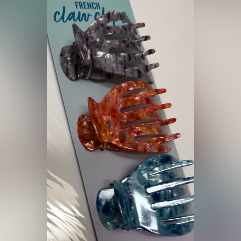 NWT ๐งก๐๐ฉถ French Yogas Claw Clips hair accessories set of 3 - Picture 14 of 14